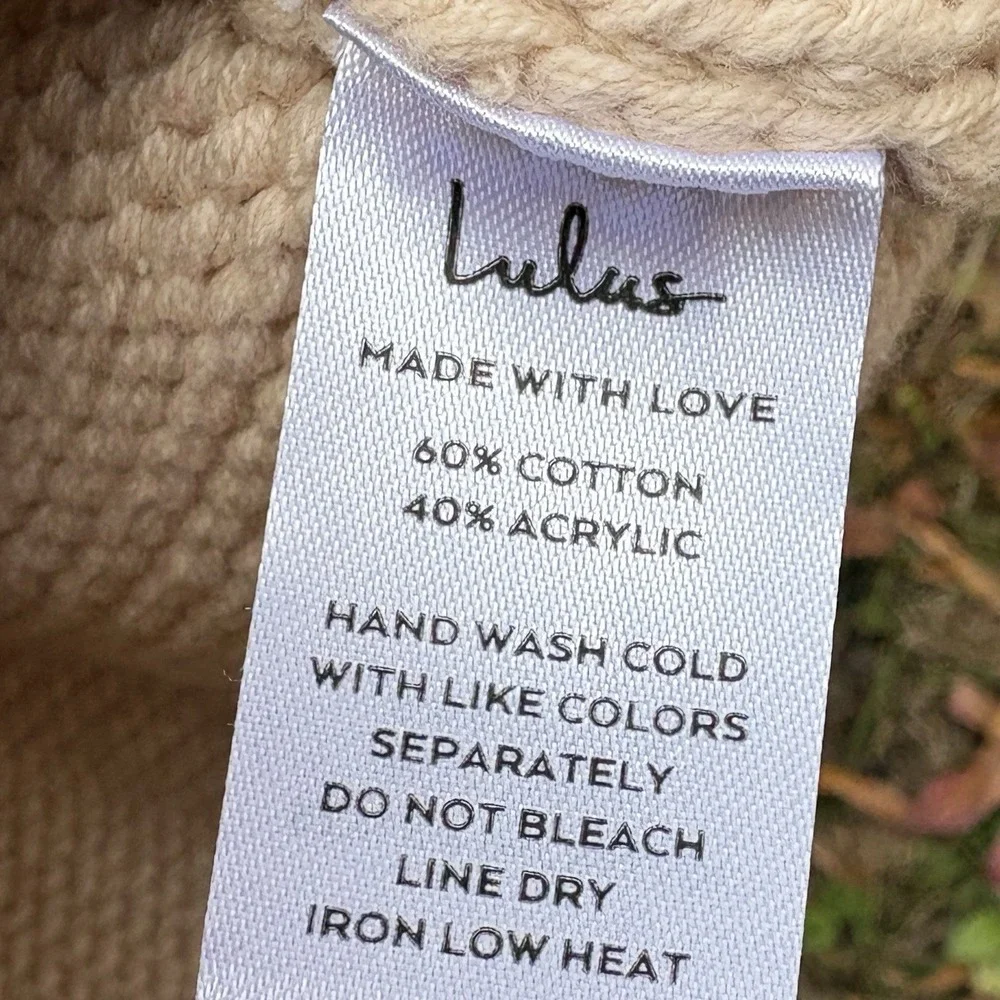 Lulus Women Small Mini Dress White Tan Colorblock Sleeveless Summer Knit Neutral - Picture 4 of 6